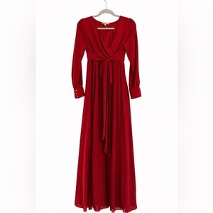 Elegant Red Maxi Dress – Perfect for Photoshoots, Events, or Special Occasions